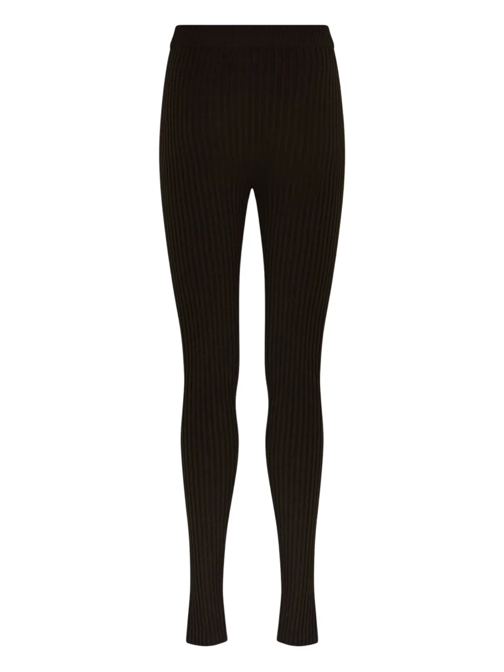 Max Mara Ribbed Leggings In Green