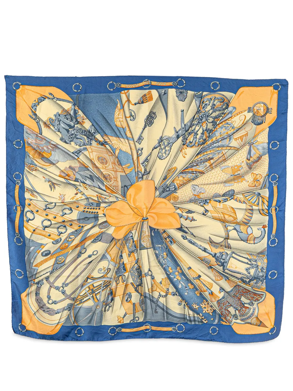 Hermès Pre-Owned 20th Century Soleil de Soie Silk Scarf scarves - ブルー Hermès Pre-Owned 20th Century Soleil de Soie Silk Scarf scarves - ブルー