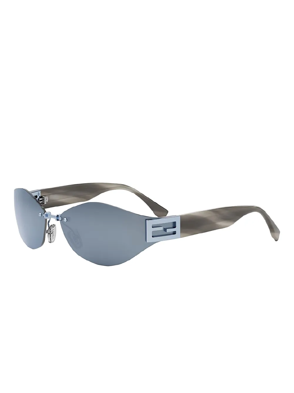 FENDI geometric-frame sunglasses Zwart