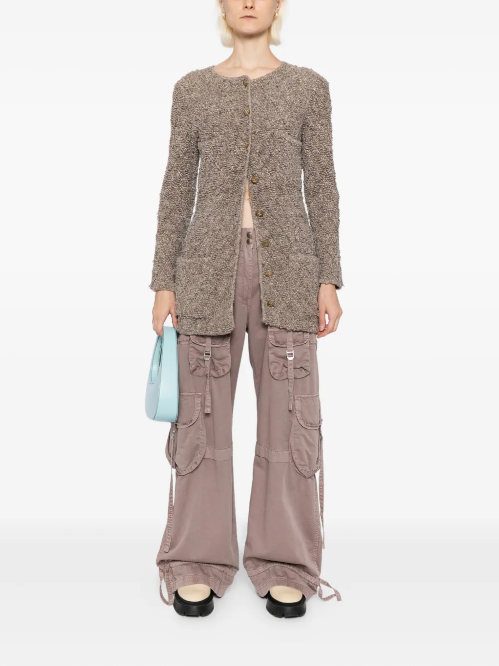 Pre-owned Chanel 1993 Collarless Jacket In Brown
