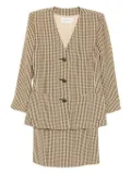 Saint Laurent Pre-Owned 1990-2000s setup suit jacket skirt - Brown