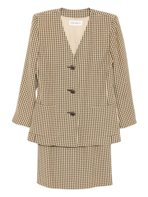 Saint Laurent Pre-Owned طقم بدلة بجاكيت وتنورة من عقد 1990-2000