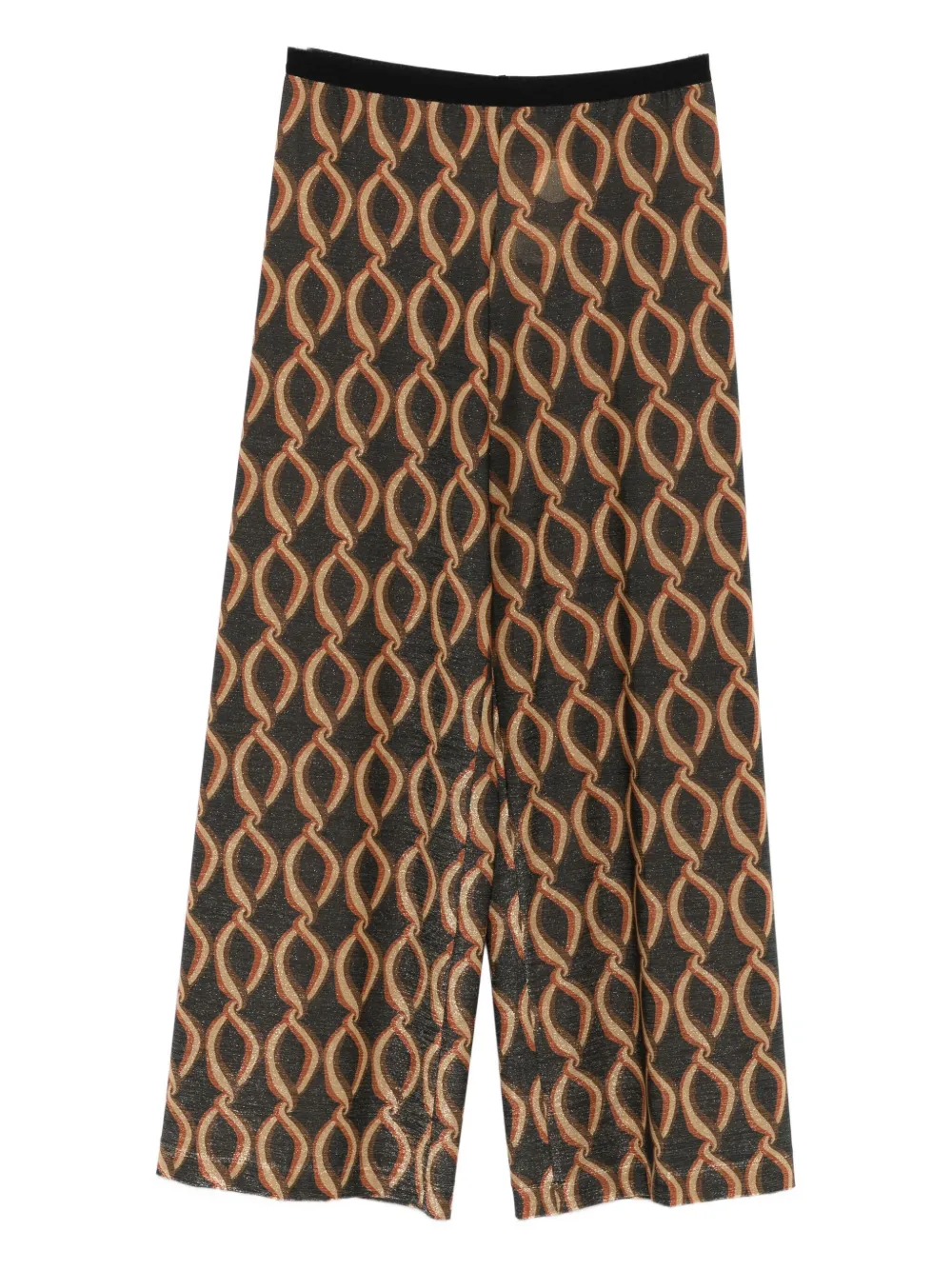Siyu Chain-pattern Straight Trousers In Brown