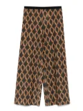 Siyu chain-pattern straight trousers - Black