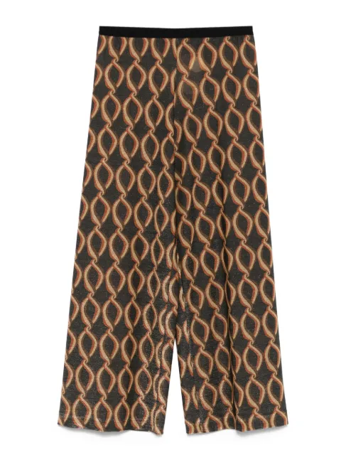 Siyu chain-pattern straight trousers