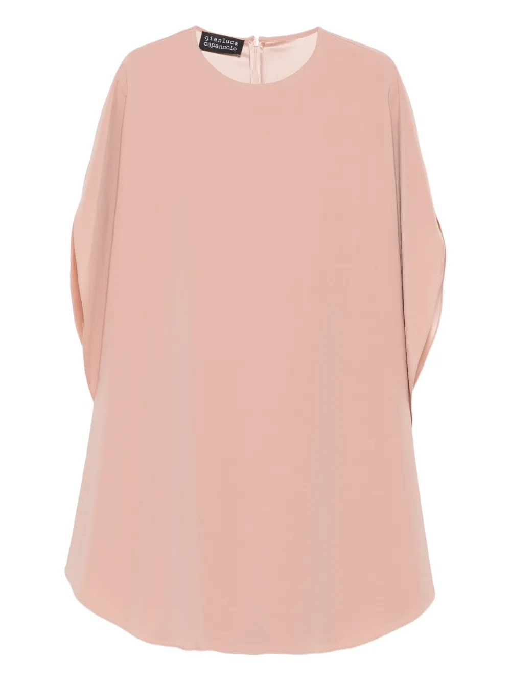 Gianluca Capannolo Midi-jurk met ronde hals en split bij de mouwen Beige