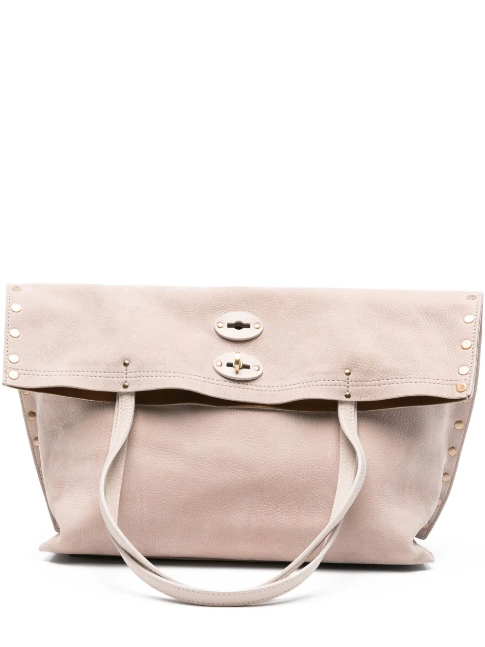 Zanellato Medium A'spasso shopper met studs Roze