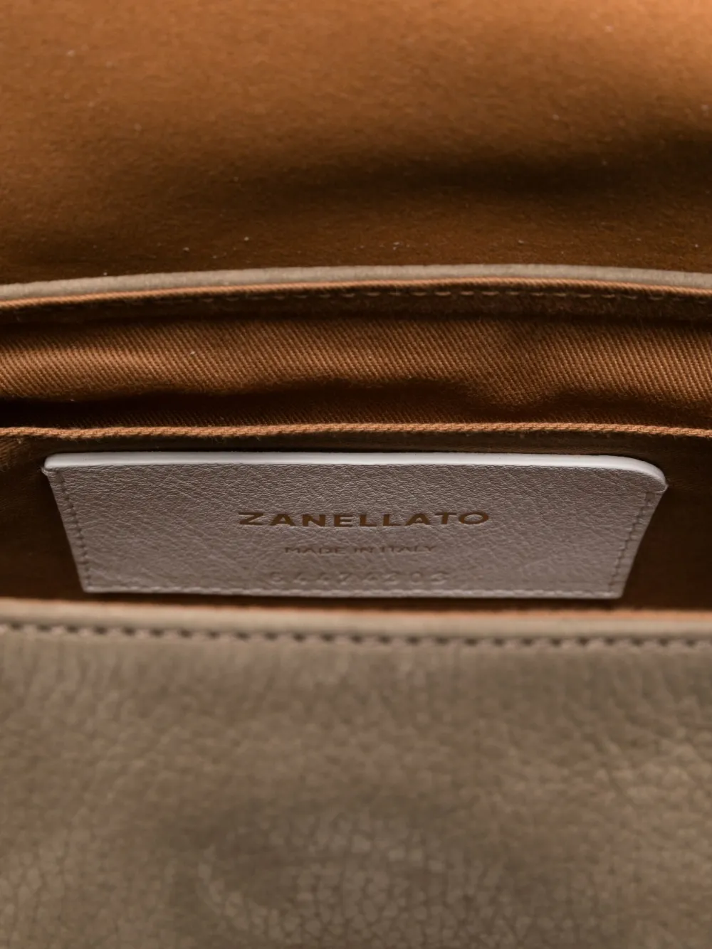 Zanellato Baby Suede Leather Handbag With Studded Detailing In Neutral