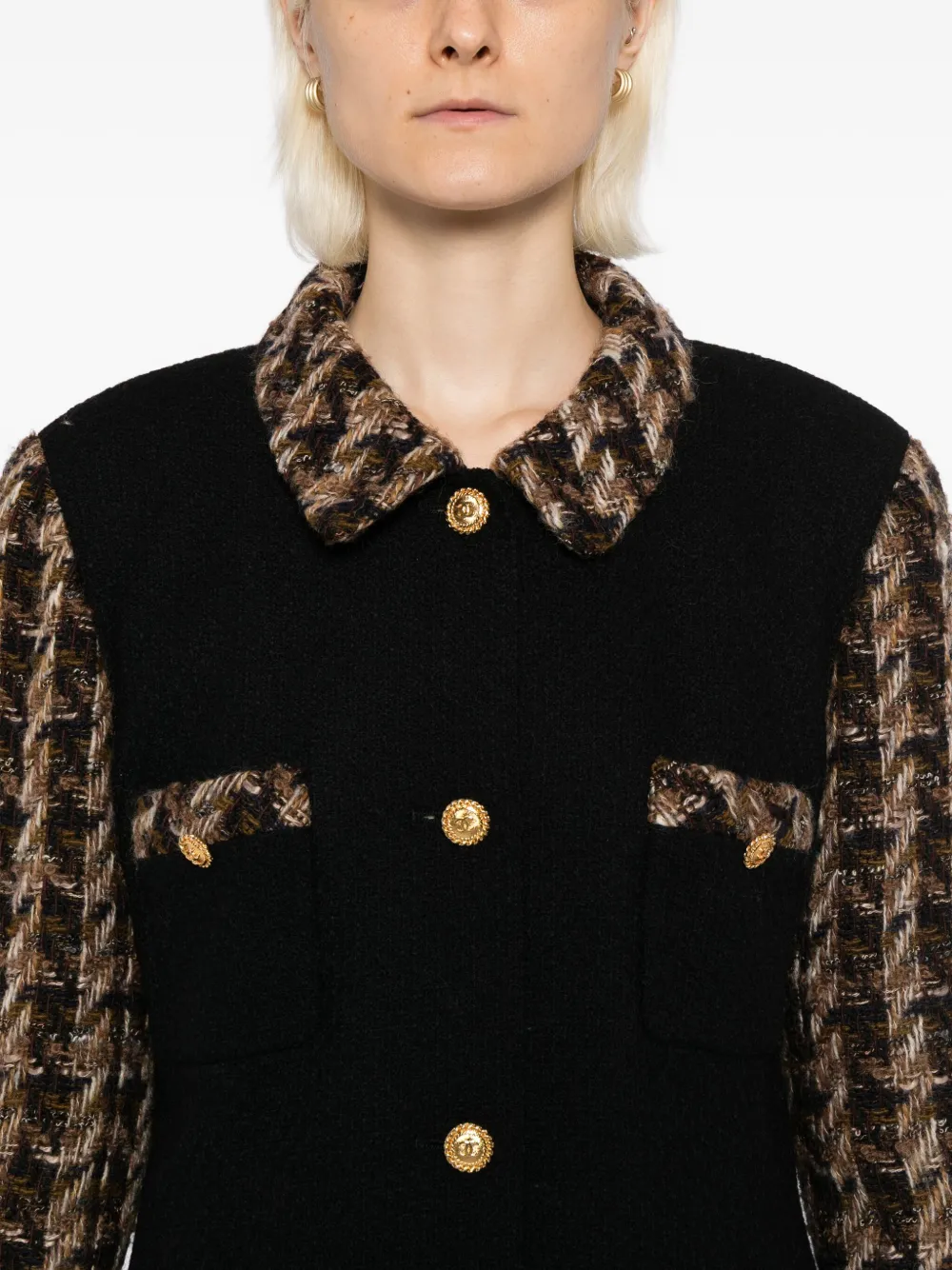 Pre-owned Chanel 1990-2000s Setup Suit Jacket Skirt In Brown