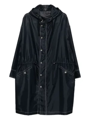 CHANELの黒のダブルブレストトレンチコート CHANEL Pre-Owned（シャネル｜プレオウンド）コート ウィメンズ