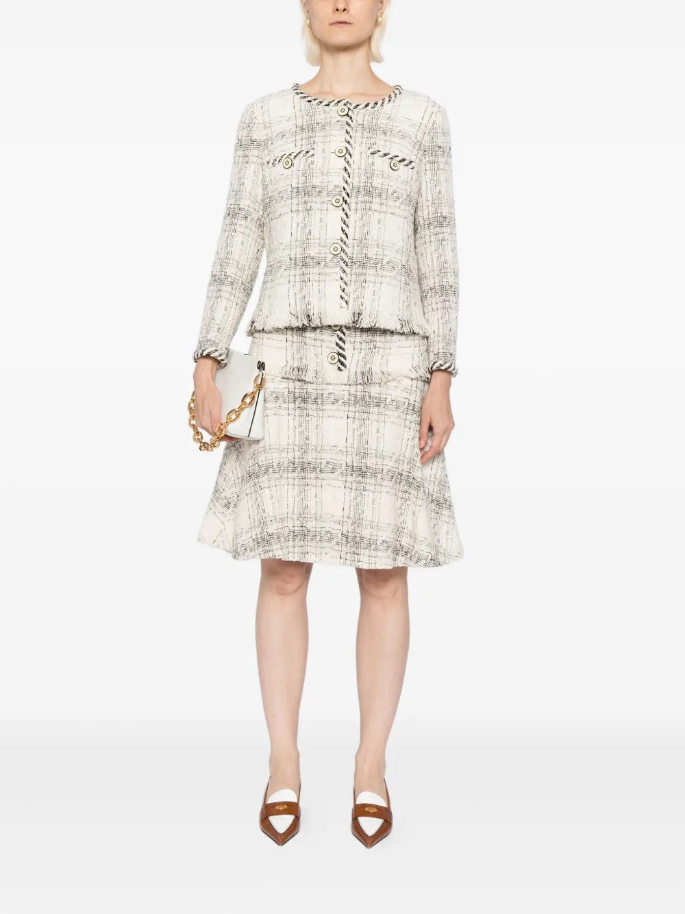 CHANEL Pre-Owned 2018 setup suit jacket skirt | Image 2