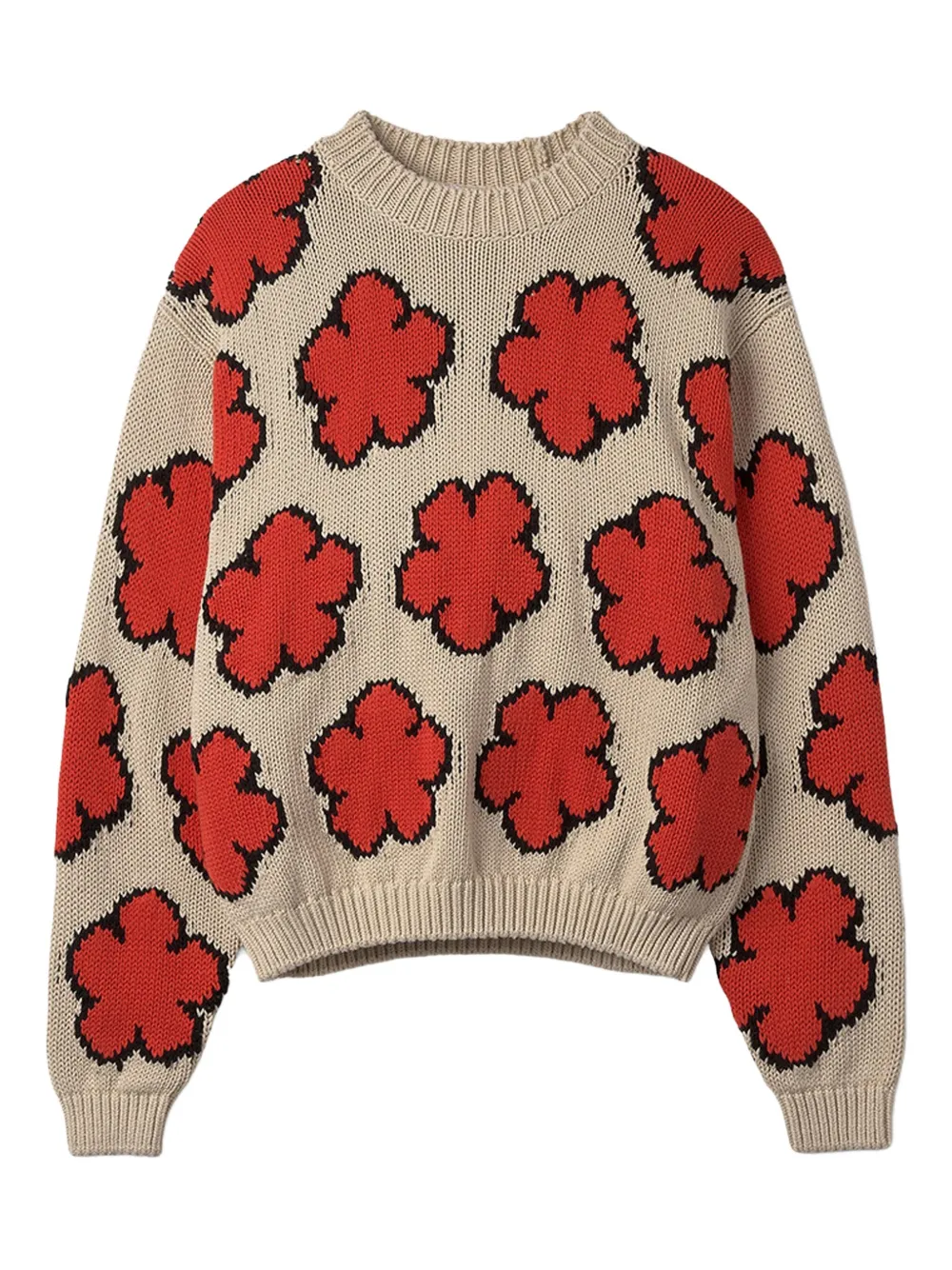 Kenzo flower intarsia-knit jumper | Neutrals | Image 1
