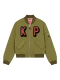Kenzo gingham-patch bomber jacket - Green
