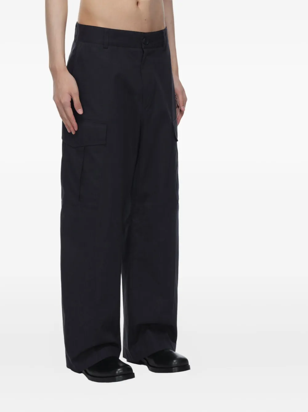 Studio Nicholson Broek met cargo zak Blauw
