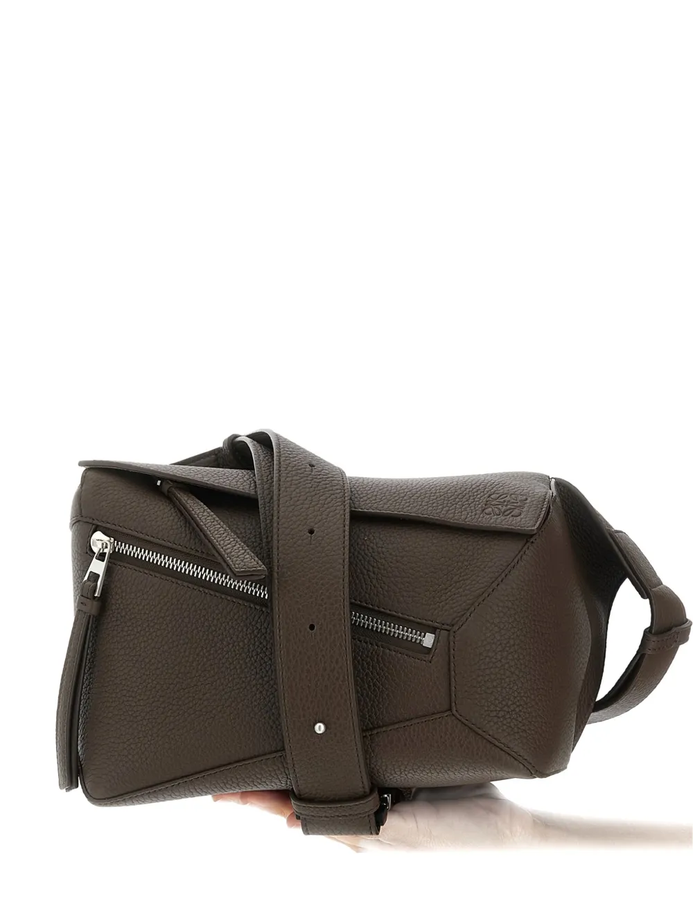 LOEWE small Puzzle leather belt bag - Verde