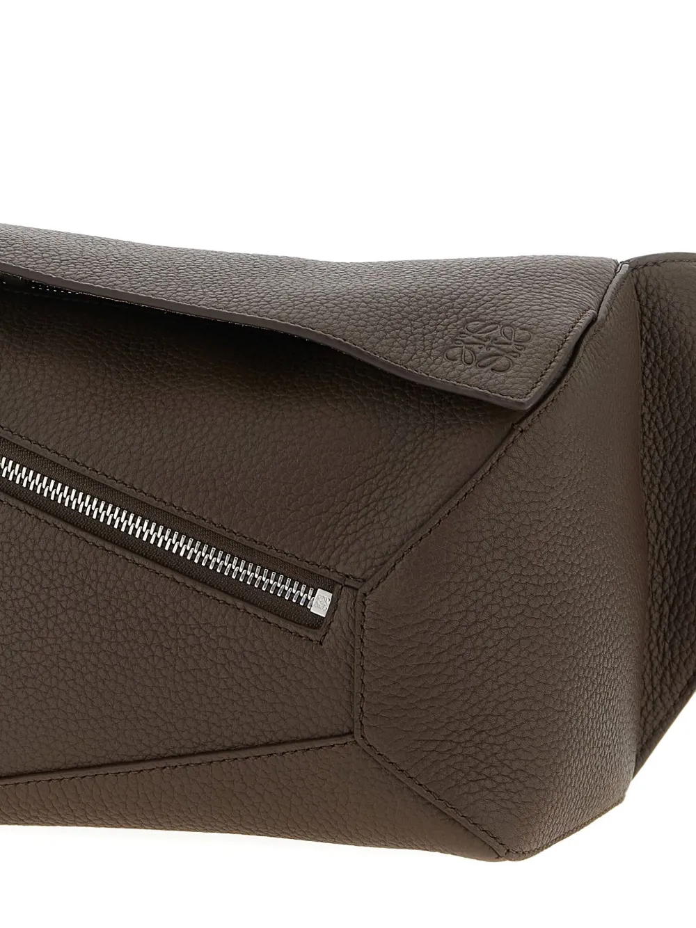 Loewe Small Puzzle Leather Belt Bag In Green