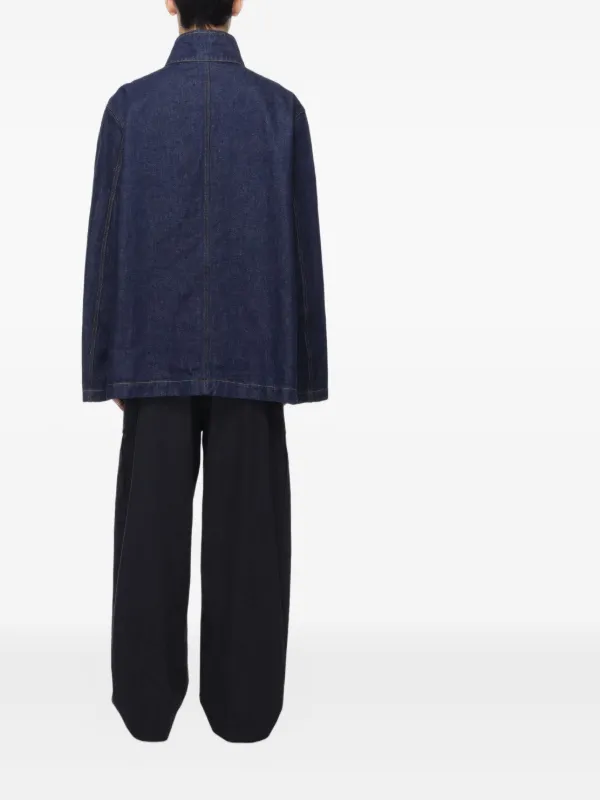 Studio Nicholson Crinkle Denim Jacket | Blue | FARFETCH ZA