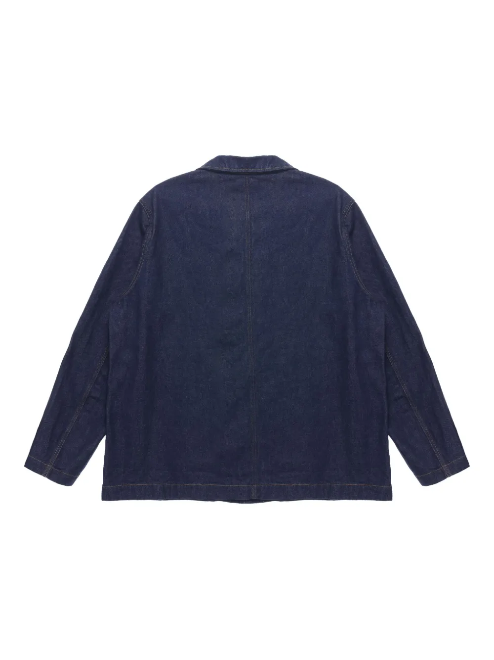 Studio Nicholson Denim jack met gekreukte textuur Blauw