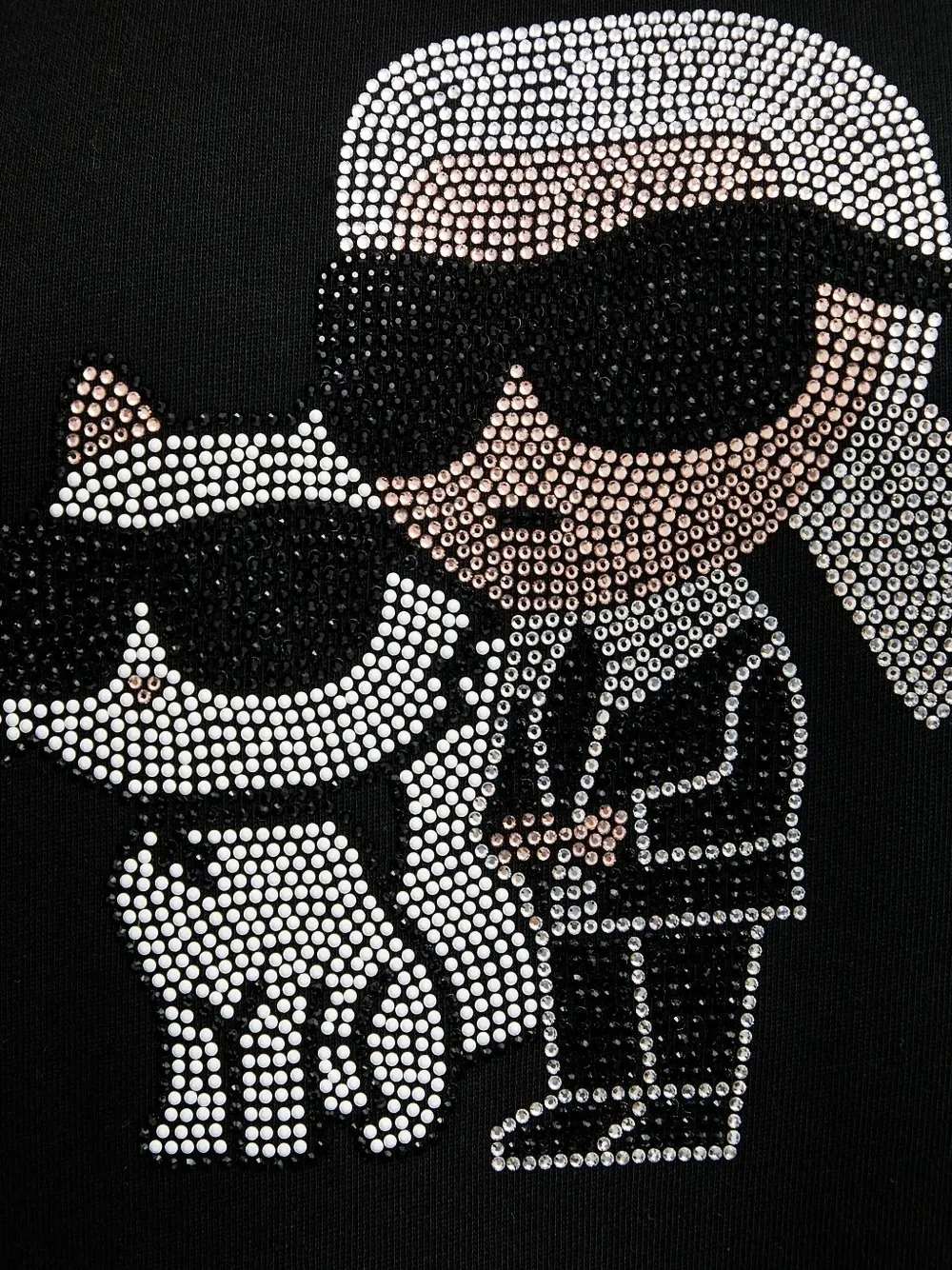 Karl Lagerfeld crystal-embellished sweatshirt Zwart