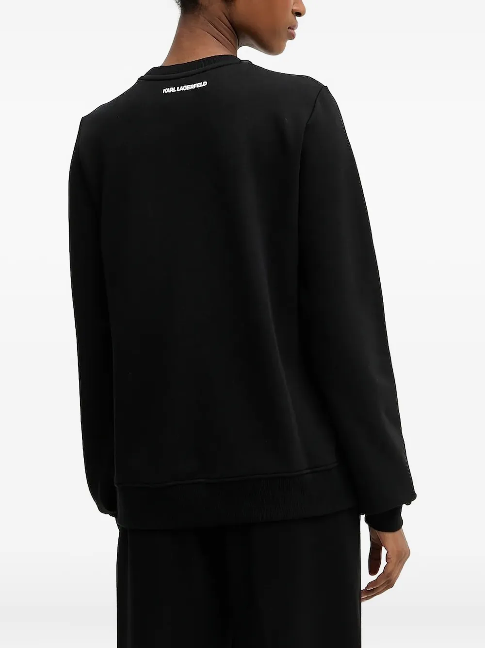 Karl Lagerfeld crystal-embellished sweatshirt Zwart