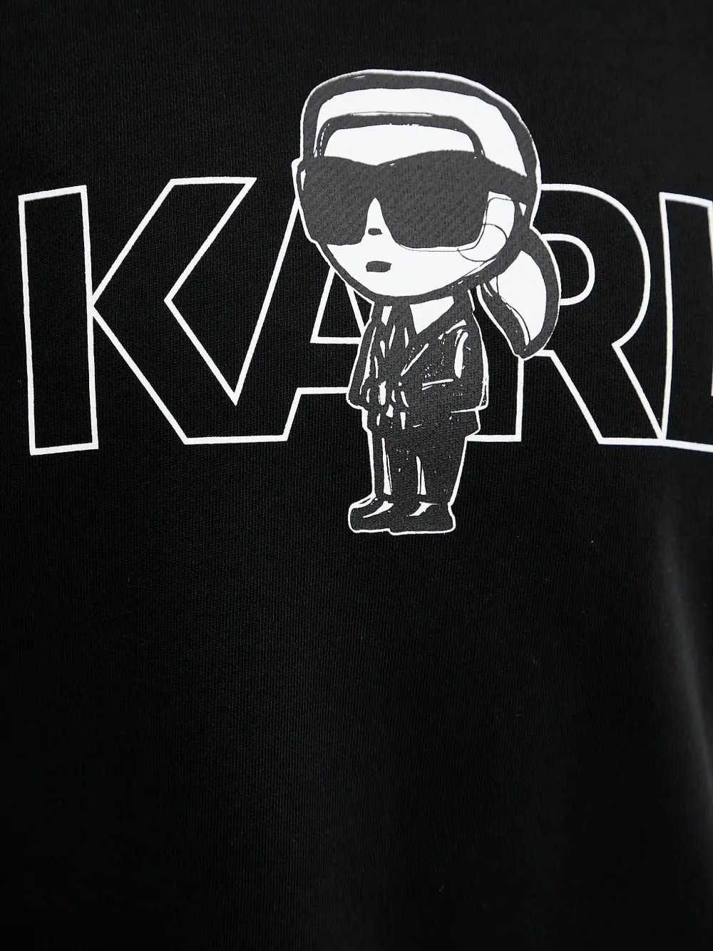 Karl Lagerfeld logo-print cotton sweatshirt Zwart