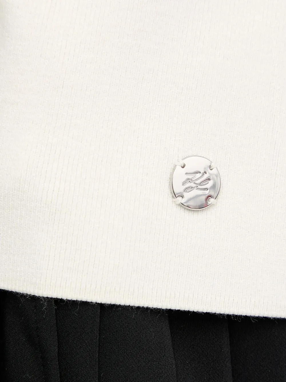 Karl Lagerfeld Poloshirt met rits Wit