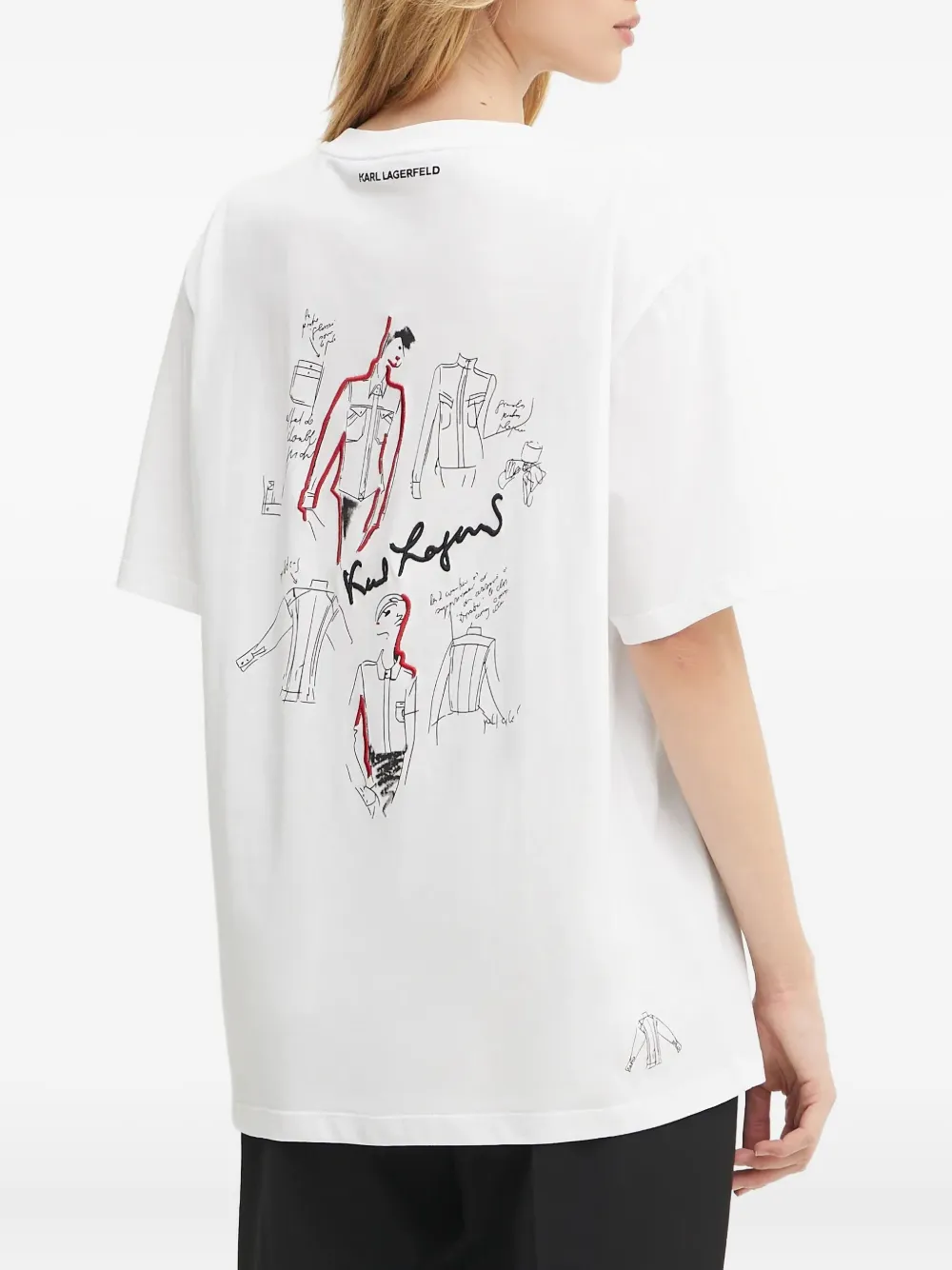 Karl Lagerfeld T-shirt met print Wit