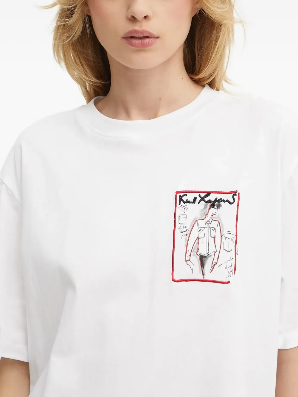 Karl Lagerfeld T-shirt met print Wit