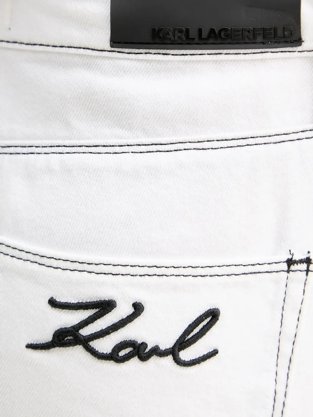 Karl Lagerfeld Logo Jeans In White