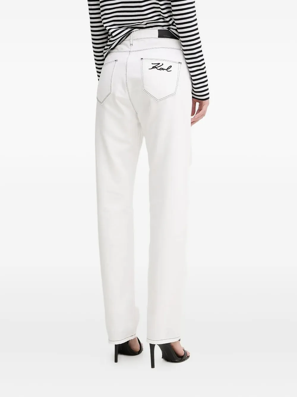 Karl Lagerfeld Jeans met logo - Wit