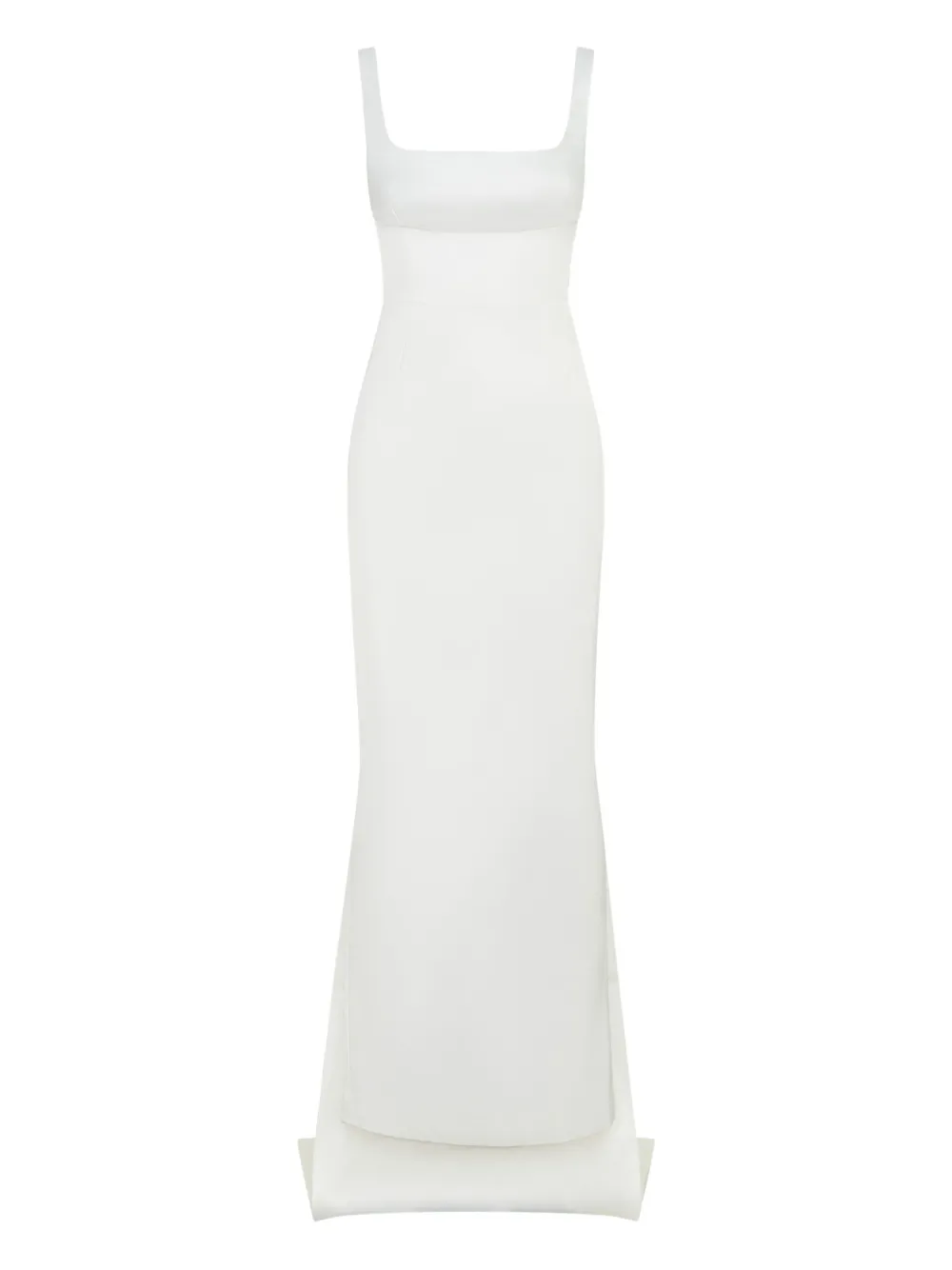 Nicholas Emilia Square-neck Asymmetrical Dress In White