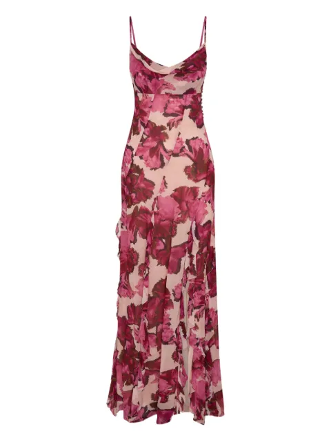 Nicholas Kamila floral-print ruffled maxi dress