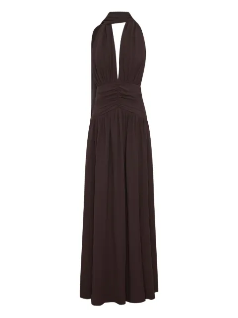 Nicholas Arella halter-neck gathered maxi dress