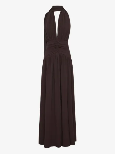 Nicholas Gerafftes Arella Maxikleid mit Neckholder