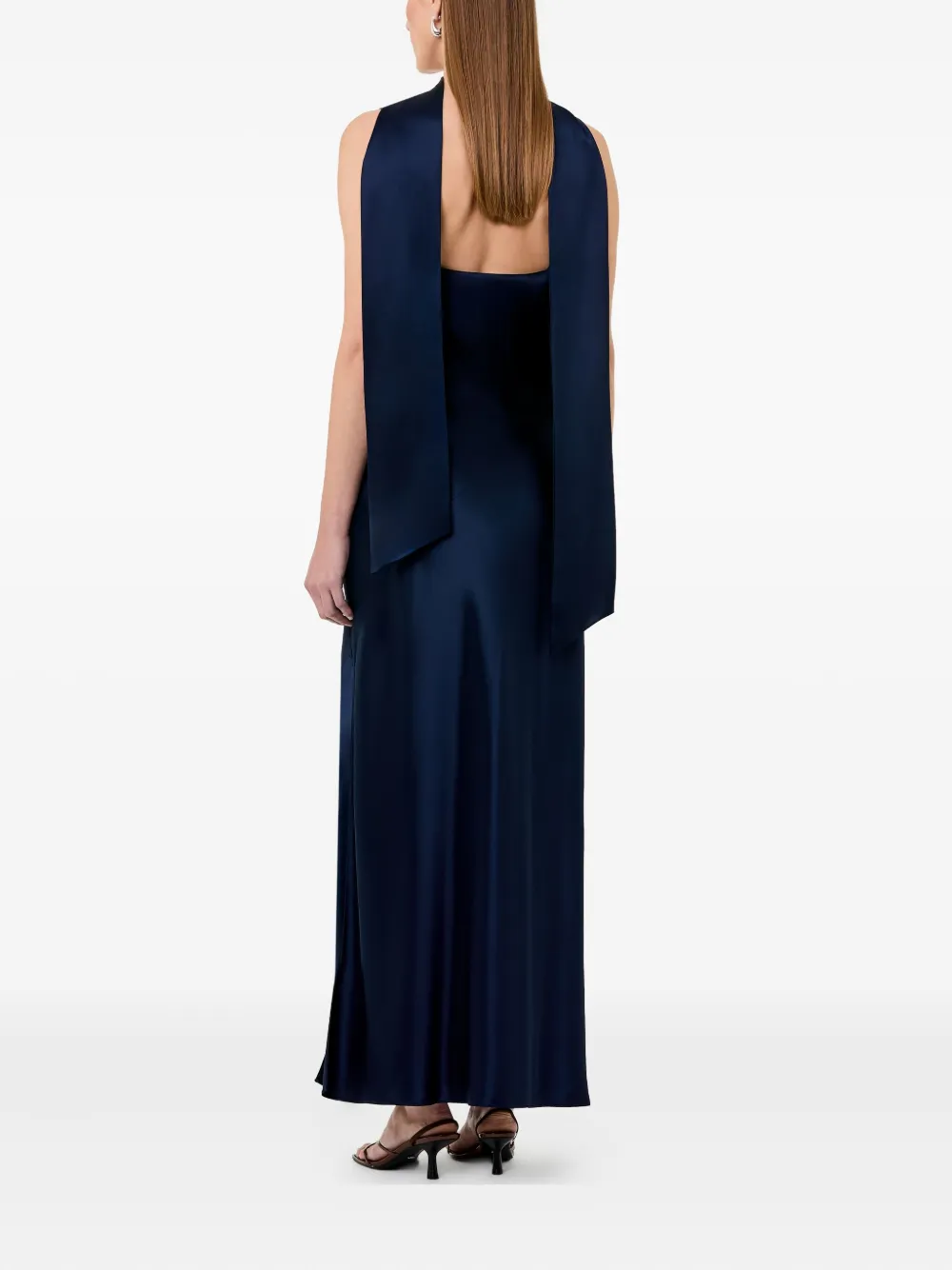 Nicholas Cowl-neck Slip Dress In Blue