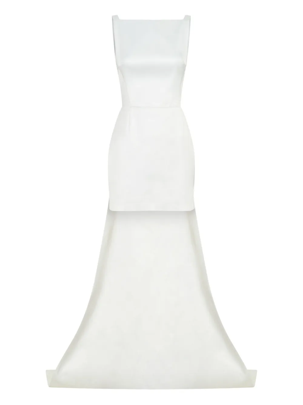 Nicholas Square-neck Minidress In Neutral