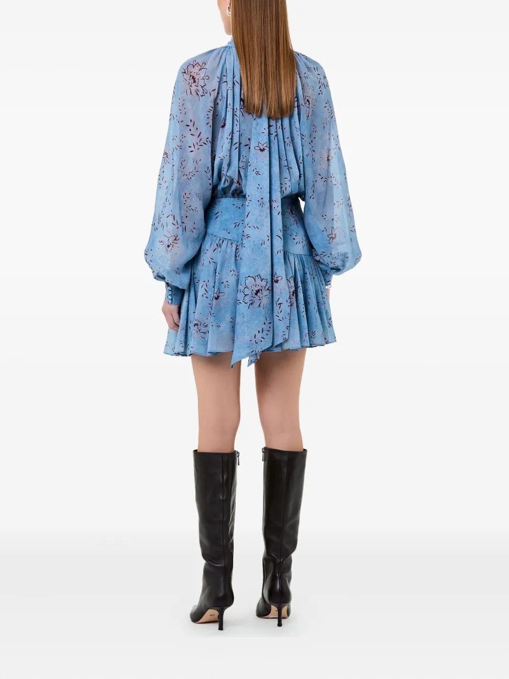 Nicholas Midi-jurk met bloemenprint Blauw