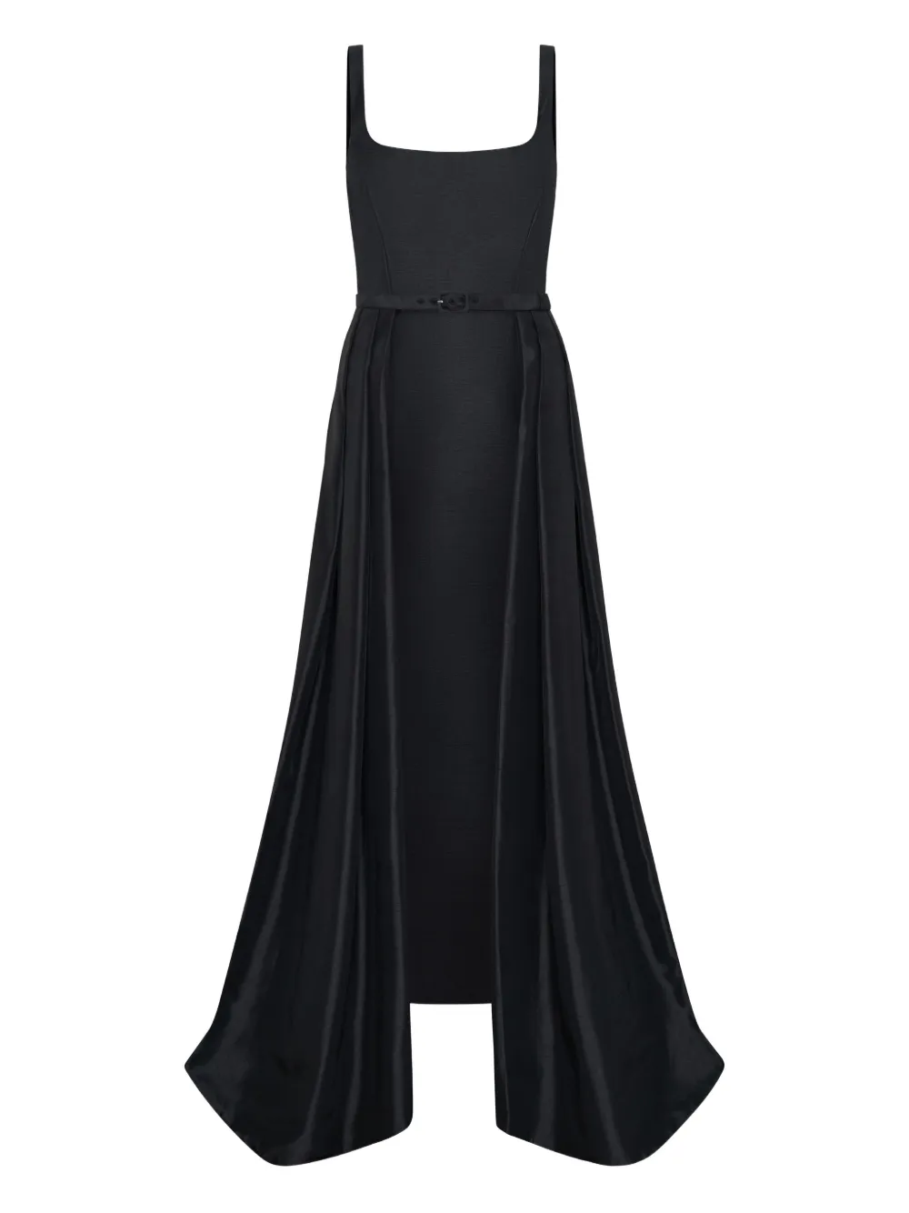 Nicholas Square-neck Midi Dress In Black