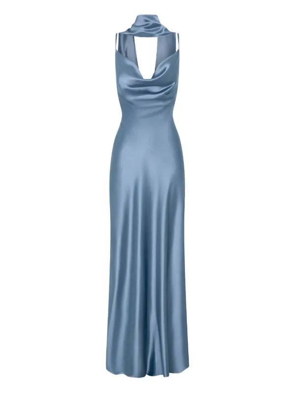 Nicholas cowl-neck Maxi Dress | Blue | FARFETCH