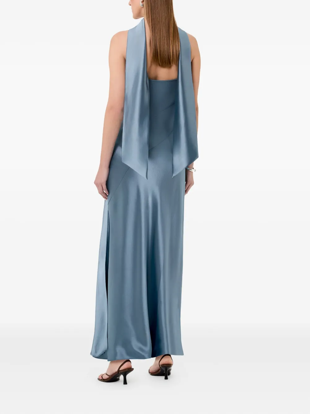 Nicholas Maxi-jurk met hoge hals Blauw