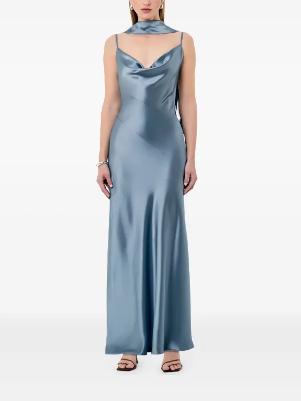 Nicholas cowl-neck Maxi Dress | Blue | FARFETCH GE
