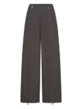 Nicholas Amalia zip-detail trousers - Brown