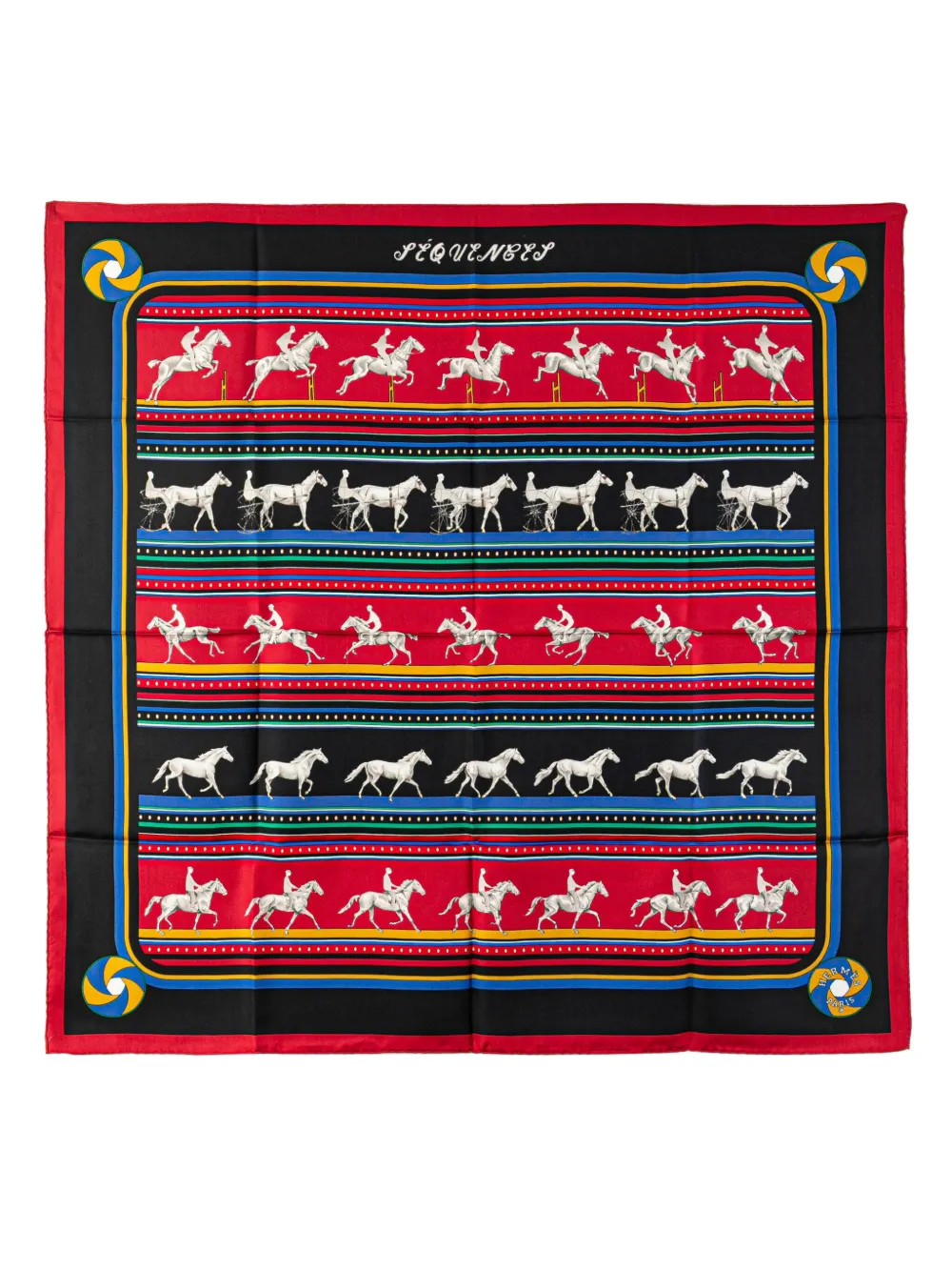 Hermès Pre-Owned 20th Century Sequences Silk Scarf scarves - レッド Hermès Pre-Owned 20th Century Sequences Silk Scarf scarves - レッド