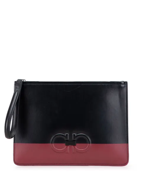 Ferragamo Pre-Owned 2010-2025 Leather Gancini clutch bag