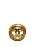 CHANEL Pre-Owned 1994 Gold Plated CC Brooch costume brooch