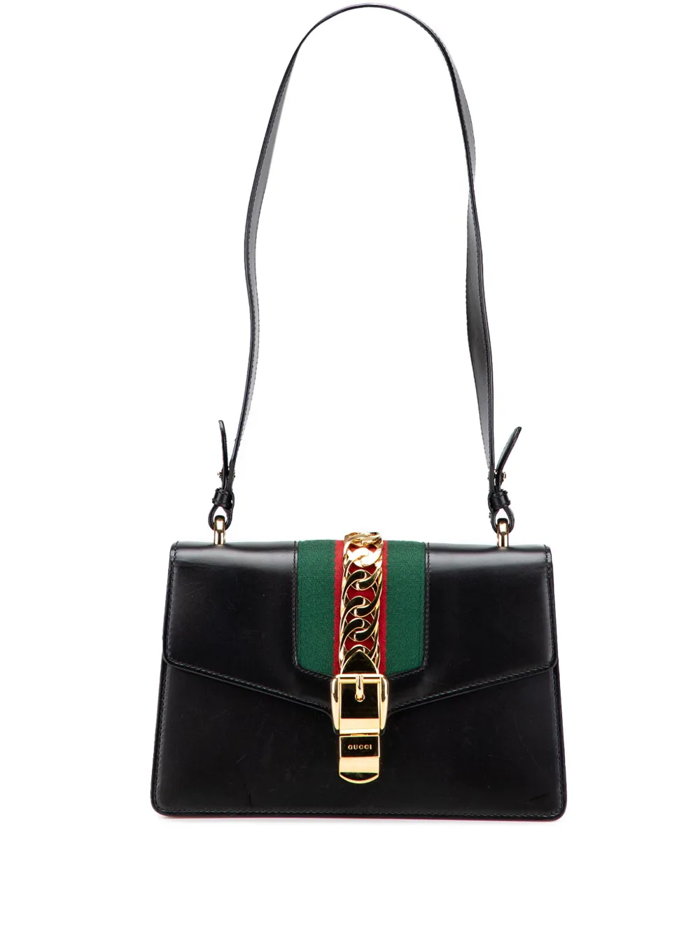 Gucci Pre-Owned 2016-2025 Small Leather Sylvie satchel - ブラック Gucci Pre-Owned 2016-2025 Small Leather Sylvie satchel - ブラック