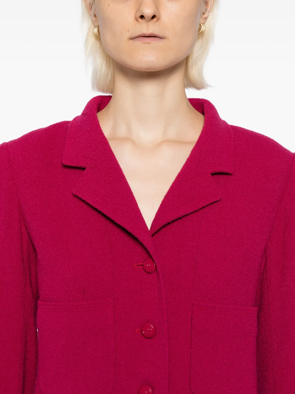 Pre-owned Chanel 1998 Single-breasted Jacket In Pink