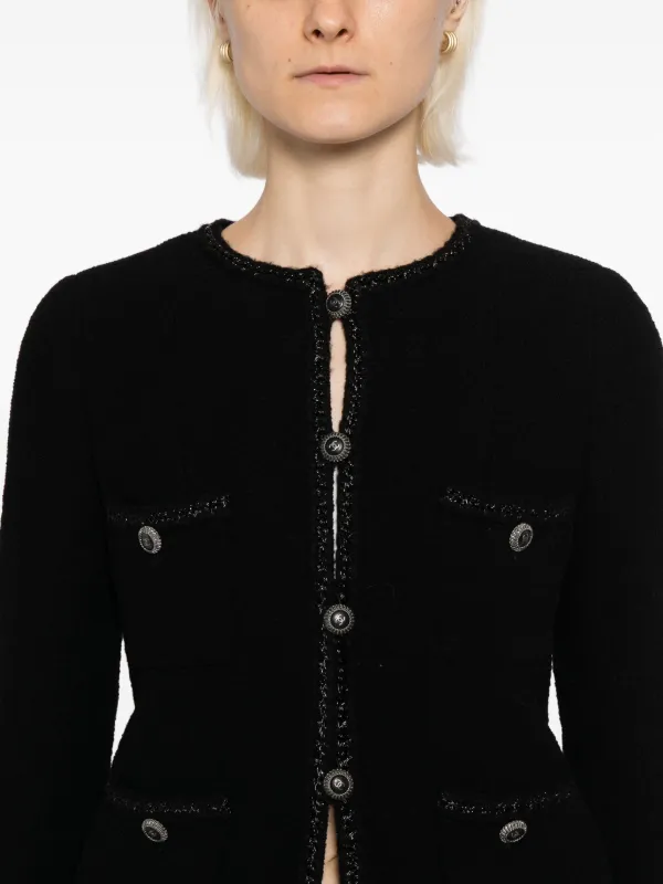 CHANEL Pre-Owned 2008 single-breasted Collarless Jacket | Black