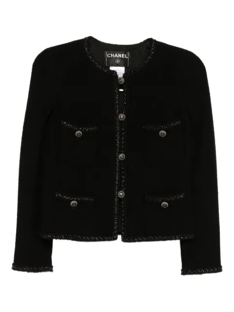 CHANEL Pre-Owned 2008 single-breasted collarless jacket