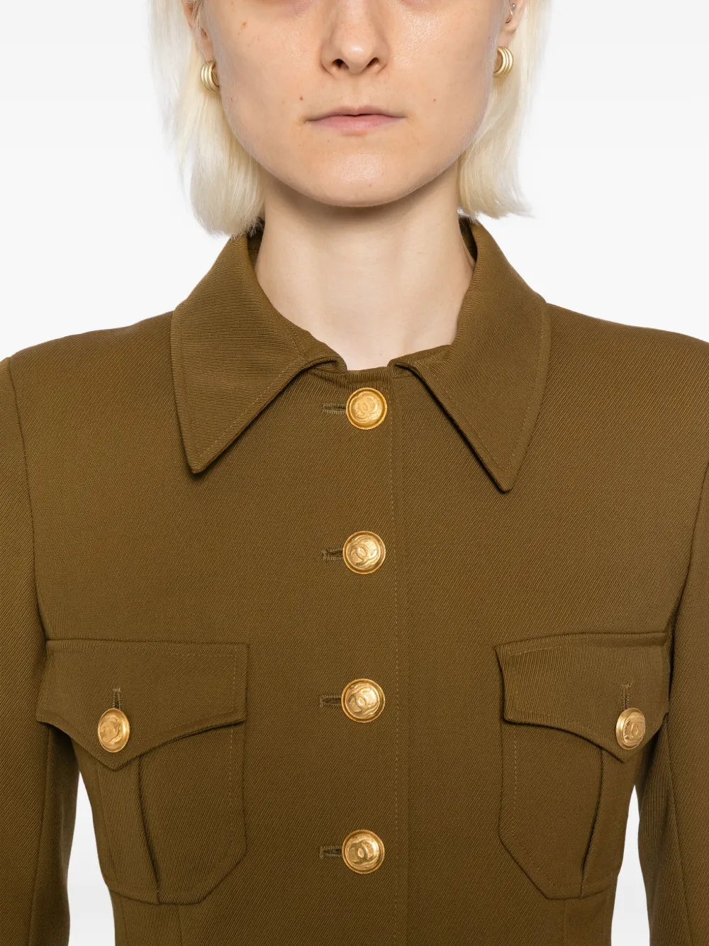 Pre-owned Chanel 1996 Single-breasted Jacket In Brown